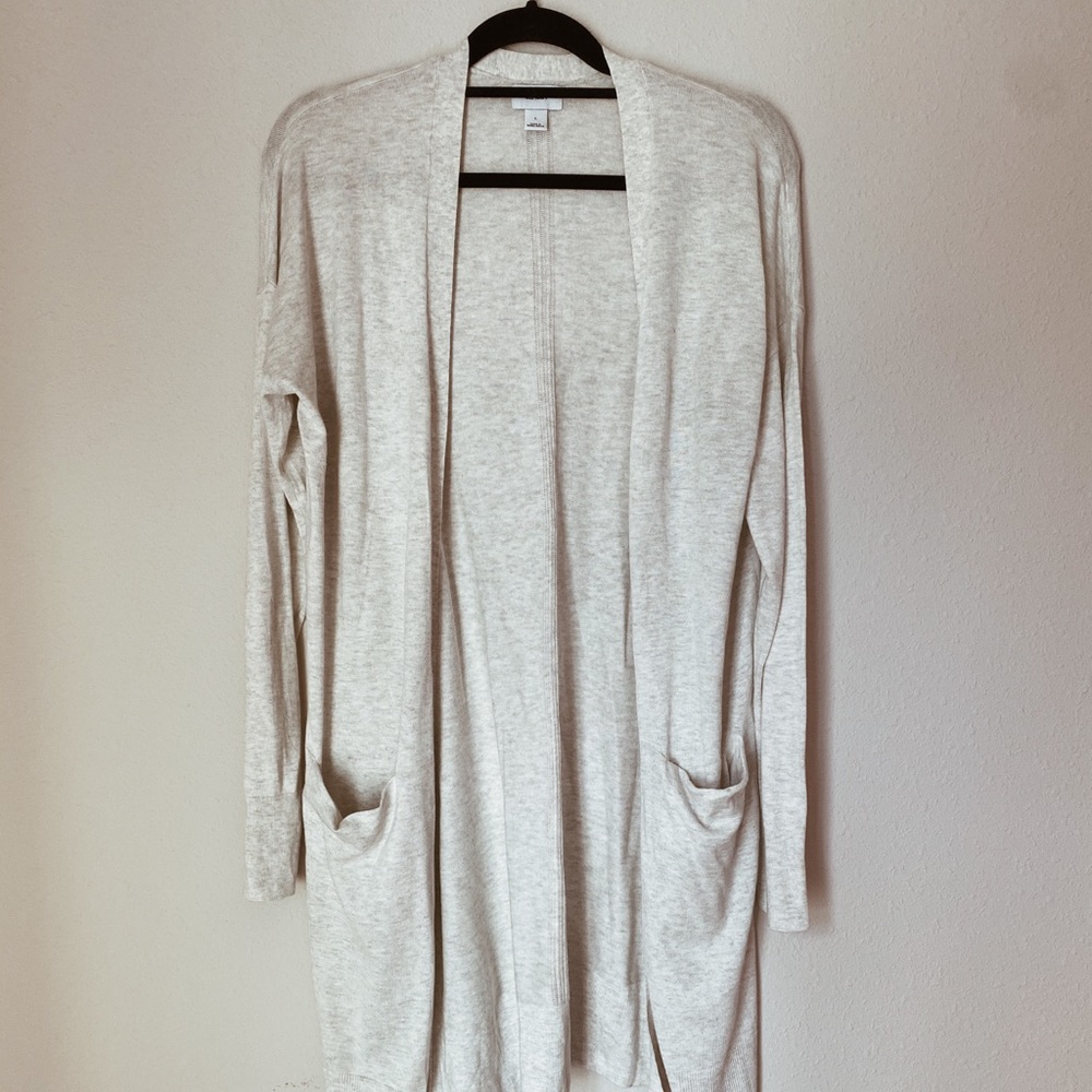 Old Navy Long Beige Cardigan Sweater